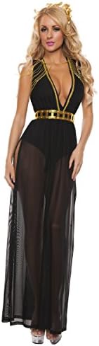 Starline Women's Black Goddess Sexy Costume Dress Set, Black, X-Large