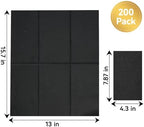 Vplus 200 Pack Black Paper Napkins, Premium Quality 3-Ply Disposable Napkins, Soft and Absorbent, Perfect for Dinner, Wedding, Graduation, Party