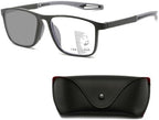 Reading Glasses Men, Sports Ultra-Light Anti-Blue Light Presbyopic Glasses (300x,Black - Discoloration)