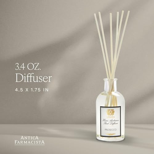 Antica Farmacista Home Ambiance Diffuser - Long-Lasting Reed Scent Diffuser - Luxury Room Freshener Gift - Prosecco, 3.4 fl oz