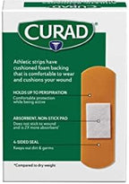 CURAD Athletic Foam Bandages, 1" x 3", Perfect for Sports Injuries, Pack of 6, 30 Count