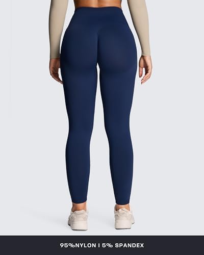 Aoxjox Women's Workout Peach Contour Seamless Hidden Scrunch Butt Lift Leggings for Women Gym Yoga Pants 24"