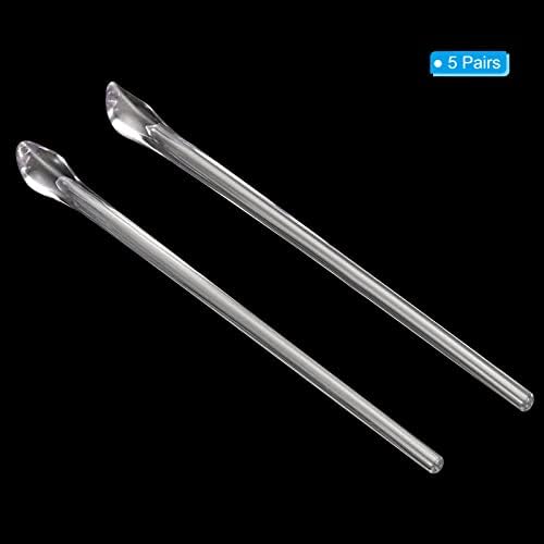 PATIKIL Glasses End Tips, Eyeglass Anti Slip Ear Sock Pieces Tube Sleeve Soft for Round Thin Metal Eyeglass Legs-3