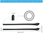 PATIKIL Glasses End Tips, Eyeglass Anti Slip Ear Sock Pieces Tube Sleeve Soft for Round Thin Metal Eyeglass Legs-3