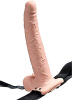 Pipedream Products Fetish Fantasy Series 9" Hollow Rechargeable Strap-on with Balls, Flesh