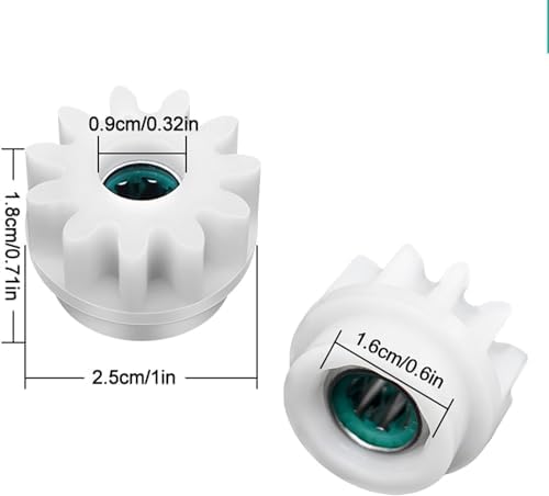 2Pcs White Easy Mop Pedal One Way Clutch Mops Bearing Bucket Gear for OCedar Easywring RinseClean Wheel Bearing Grease Bucket Bearing Spin Mop Bucket Replacement Bearing Mopping