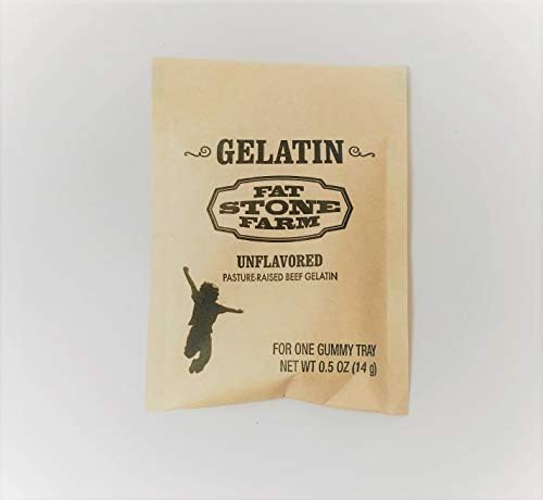 Fat Stone Farm Kosher Beef Gelatin Powder (Unflavored) - - 2 x Single Serving ½ oz Paper Packets (NEW)