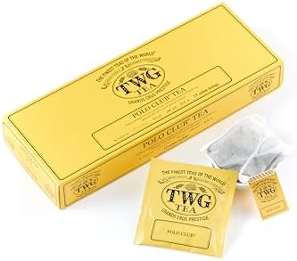 TWG Tea | Polo Club Tea | Green Tea | Caramel | 15 Hand Sewn Cotton Teabags | Gift Set