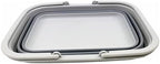 SAMMART Collapsible Plastic Tub with Handle 9.2L (2.3 gallons) - Portable Outdoor Picnic Basket/Crate - Foldable Basin for Washing Dishes,Camping,Hiking (Grey/Dark Grey)