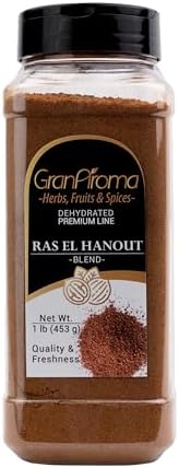 GranAroma Ras El Hanout Spice Blend, Flavorful Middle Eastern Seasoning for Tagines, Meats, and Vegetables (1 Pound)