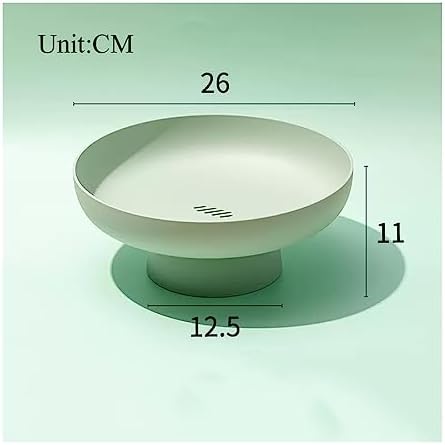 Fruit Bowls Fruit Tray Draining Basket Dessert Living Room Home Plastic Fruit Tray Candy Tray Snack Tray Coffee Table Display Tray Decorative Fruit Basket (Color : Yellow)