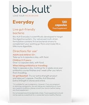 Bio-Kult Everyday Probiotics | 14 Strains | Adult Probiotic Supplement | Non-GMO, Gluten-Free | 120 Capsules
