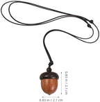 Travel Medicine Organizer Small Acorn Shape Pill Case with Lanyard Portable Sealed Pill Container Moisture-Proof Medication Dispenser for Travel Use