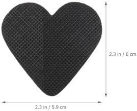 SECFOU Non-Slip High-Heel Sole Pads, Anti-Wearing Rubber Shoe Bottom Stickers, 4 Pairs Heart-Shaped Matte Texture, Noise-reducing Protection for Women’s High Heels