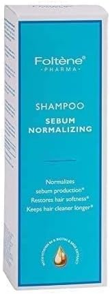Foltene Sebum Clarifying Shampoo for Oily Hair - Normalizing Oily Scalp Shampoo with Vitamin B6, Biotin, Sage - Removes Excess Oil, Refreshes Scalp, Cleans Hair - 6.8 Fl oz