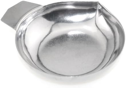 2PCS Electronic Scale Tray 7.5x6.5cm Stainless Steel Weighing Pan Suitable for Weighing Jewellery Spices Resin Packing