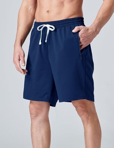 Liberty Imports 3 Pack Mens Sweat Shorts Athletic Casual Jogger Shorts with Zipper Pockets, Terry Performance Tech Activewear