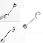 1 Pair Eyeglasses Nose Bridge Glasses Nose Arm Metal Replacement Glasses Replacement Parts Nose Pads Repair Kits and Screwdriver (Silver)