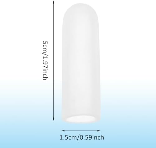 Gel Finger Cots, 10 PCS Gel Finger Protectors Finger Caps Silicone Fingertips Protection Finger Protector Support, Finger Sleeves Thumb Protection for Hand Eczema, Finger Cracking Arthritis(Clear)