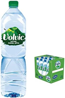 Volvic Natural Mineral Water, 1.5 Liter Bottles (Pack of 12)