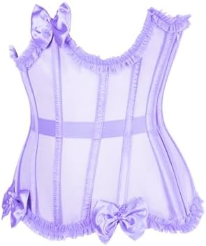 Daisy corsets Women's Daisy Corsets Womens Purple Underwire Mesh Underbust Cincher Corset Top & Plus Size