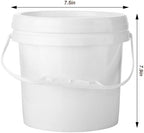 Gerrii 10 Pack White Plastic Bucket with Handle and Lid Food Storage Bucket Containers All Purpose Pail for Multipurpose Paint Water Art Crafts Projects Garage Organization (White,1 Gallon)