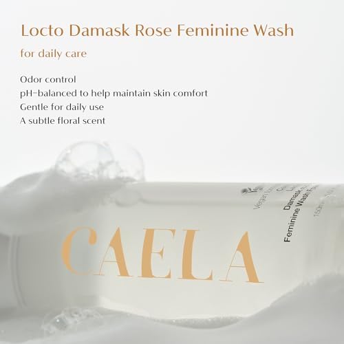 CAELA Feminine Wash Gel, pH-Balanced Formula for Odor Control and Daily Freshness, Triple Lactobacillus Complex, Vegan K-Beauty Intimate Cleanser, Sea Buckthorn & Damask Rose, Sulfate-Free, 6.76 Fl Oz