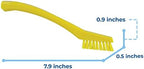 Vikan - 44016 Detail Brush, Multifunctional, Slip-Resistant Cleaning Tool, Extra Stiff Polypropylene & Polyester Bristle, 8 Inch, Yellow