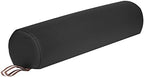 Master Massage Massage Bolster,Pillow Cushion, PU Upholstery, 100% Memory Foam, for Massage/Spa/Beauty/Tattoo/Back Pain Relief, (6" 3/4-round, Black)