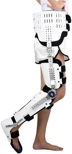 Orthosis Foot Drop,Hinged Knee Hip Support Brace, Hip Knee Ankle Foot Orthosis Leg Fracture, for Leg Or Knee Injury, Lower Limb Paralysis, Hip Walking Fixed with Walking Boots，White Right