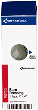 First Aid Only FAE-7012 Burn Dressing Burn Bandage Refill, 4" x 4", 1 Count