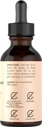 Coera Black Currant Seed Oil | 2 fl oz | Moisturizing Oil for Hair and Skin | Free of Parabens, SLS, & Fragrances