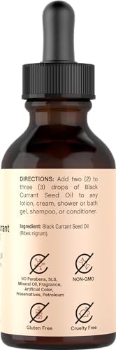 Coera Black Currant Seed Oil | 2 fl oz | Moisturizing Oil for Hair and Skin | Free of Parabens, SLS, & Fragrances