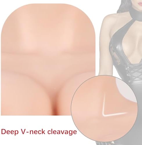 Breastplate for Crossdressers, Silicone Breast Forms for Transgender Drag Queen Fake Boobs for Cosplay