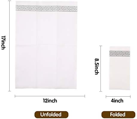 Vplus 200 PACK Guest Towels Disposable Bathroom, Decorative Bathroom Napkins, Soft and Absorbent Disposable Dinner Napkin Cloth Like for Kitchen, Weddings, Thanksgiving, Christmas Party