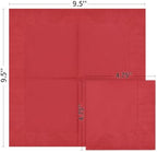 Cocktail Napkins - 600 Count 2-Ply Red Napkins Disposable, 4.75 x 4.75 Inch Folded Paper Napkins Bulk Beverage Napkins for Dinner Wedding Bar Party and Everyday Use