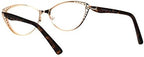 PASTL Womens Reading Glasses Magnified Readers Cateye Frame Spring Hinge