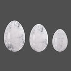 Undrilled Rose Quartz Yoni Egg Set Jade Eggs Obsidian Kegel Exercise Ball Yoni Eggs Exerciser,Rock Quartz