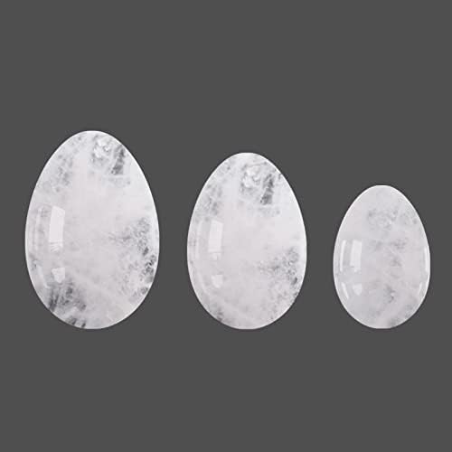 Undrilled Rose Quartz Yoni Egg Set Jade Eggs Obsidian Kegel Exercise Ball Yoni Eggs Exerciser,Rock Quartz