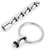 FST Stainless Steel Penis Plug Removable Hollow Multiple Beads Urethral Plug for Urethral Stimulation Masturbation Training Adult Sex Toys for Men (Beginner)