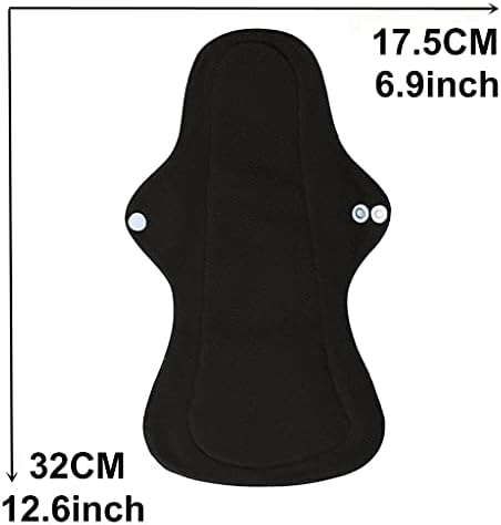 6pcs Resuable Incontinence Pads Resuable Waterproof Resuable Menstrual Pad Sets Including 5Pcs Heavy Flow Menstrual Pads Mama Cloth Sanitary Napkins + 1Pc Mini Wet Bag