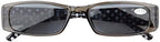 Eyekepper 5-Pack Spring Hinges Polka Dots Patterned Temples Rectangular Reading Sunglasses Sunshine Readers +1.75