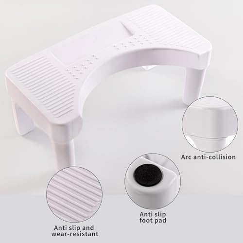 6.7 Inch Step Stool,Portable Plastic Foot Stool,Non-Slip Potty Stool for Bathroom