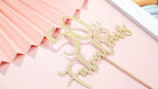 LOVENJOY 65 and Fabulous Birthday Cake Topper Gold Glitter for Happy 65th Birthday Party Decoration