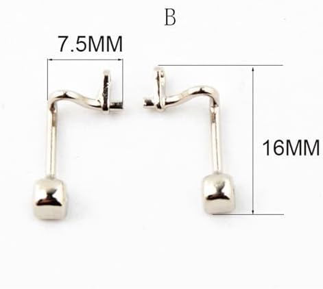 100 Pieces, Metal Glasses Frame Nose Pad Arms, Glasses Accessories, Nose Pad Holder for Nose Pad Arms Replacement,(B)