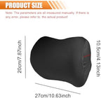 Car Headrest Pillow for Driving - Memory Foam Soft Automotive Neck Support Pillow Cushion with Adjustable Strap - Comfortable Car Seat Headrest Pillow for Neck Pain Pressure Relief (Black)