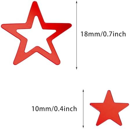 ONLYKXY 500Pcs Star Table Confetti Decor Glitter Confetti Table Confetti Star Decoration for Birthday Wedding Foil Theme Christmas Thanks Giving Party Valentine's Day Scatter Bless Confetti (Red)