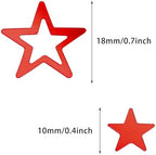 ONLYKXY 500Pcs Star Table Confetti Decor Glitter Confetti Table Confetti Star Decoration for Birthday Wedding Foil Theme Christmas Thanks Giving Party Valentine's Day Scatter Bless Confetti (Red)