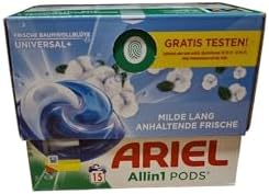Ariel Allin1 Pods Universal Laundry Detergent Fresh Cotton Blossom 15 Washes