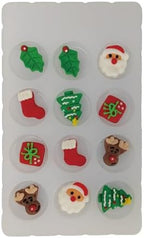 Homankit Edible Candy Santa Claus Christmas Tree Christmas Stocking Reindeer Dessert Sprinkles Party Cookie DIY Cake Cupcake Topper Icing Frosting Decoration Christmas Supplies